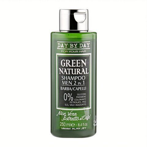 Чоловічий шампунь 2 в 1 для волосся і бороди Green Natural Shampoo Men 2 In 1 Alan Jey 250мл Alanjey-1620 фото