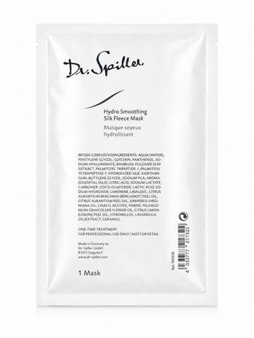 Зволожувальна і розгладжуюча маска-фліс з протеїнами шовку Hydro Smoothing Silk Fleece Mask Dr. Spiller (1 шт) 00200028 фото
